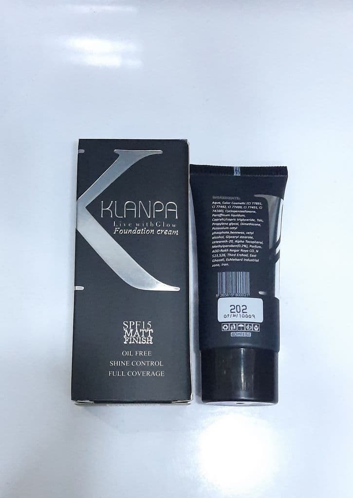 کرم پودر کلانپا KLANPA شماره 202 SPF 15 MATT FINISH