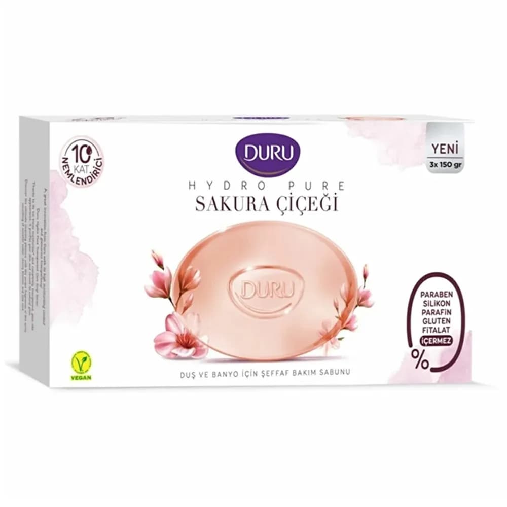 صابون حمام آبرسان دورو حاوی عصاره شکوفه گیلاس بسته 3 عددی — تصویر ۳