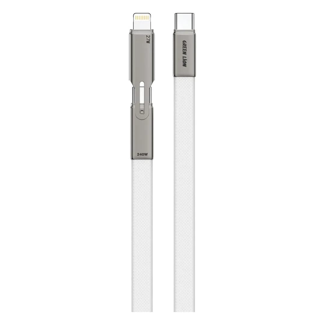 کابل شارژ سریع 2 در 1 گرین لاین USB-C مدل GN2N1ULT12MWH — تصویر ۲