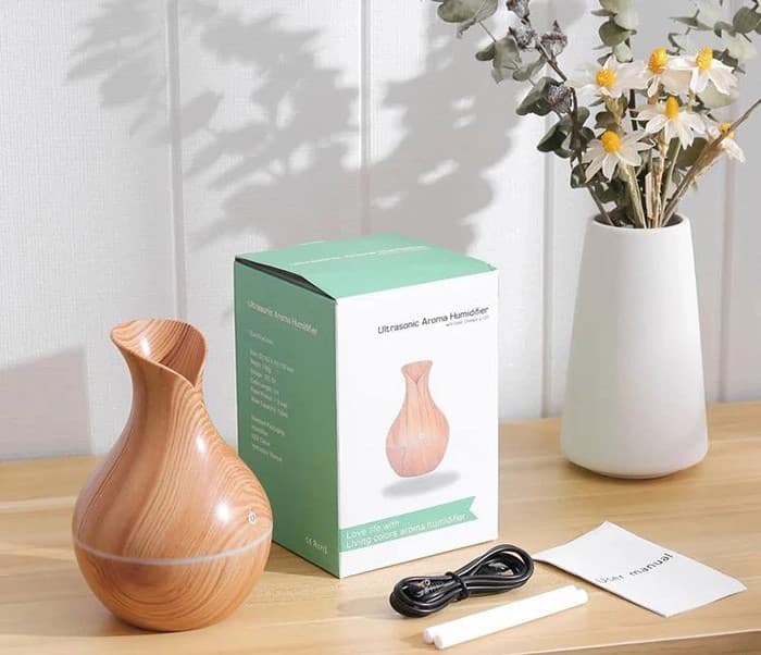 دستگاه بخور سرد و رطوبت ساز چوبی مدل کوزه ا Touch wooden incense — تصویر ۳