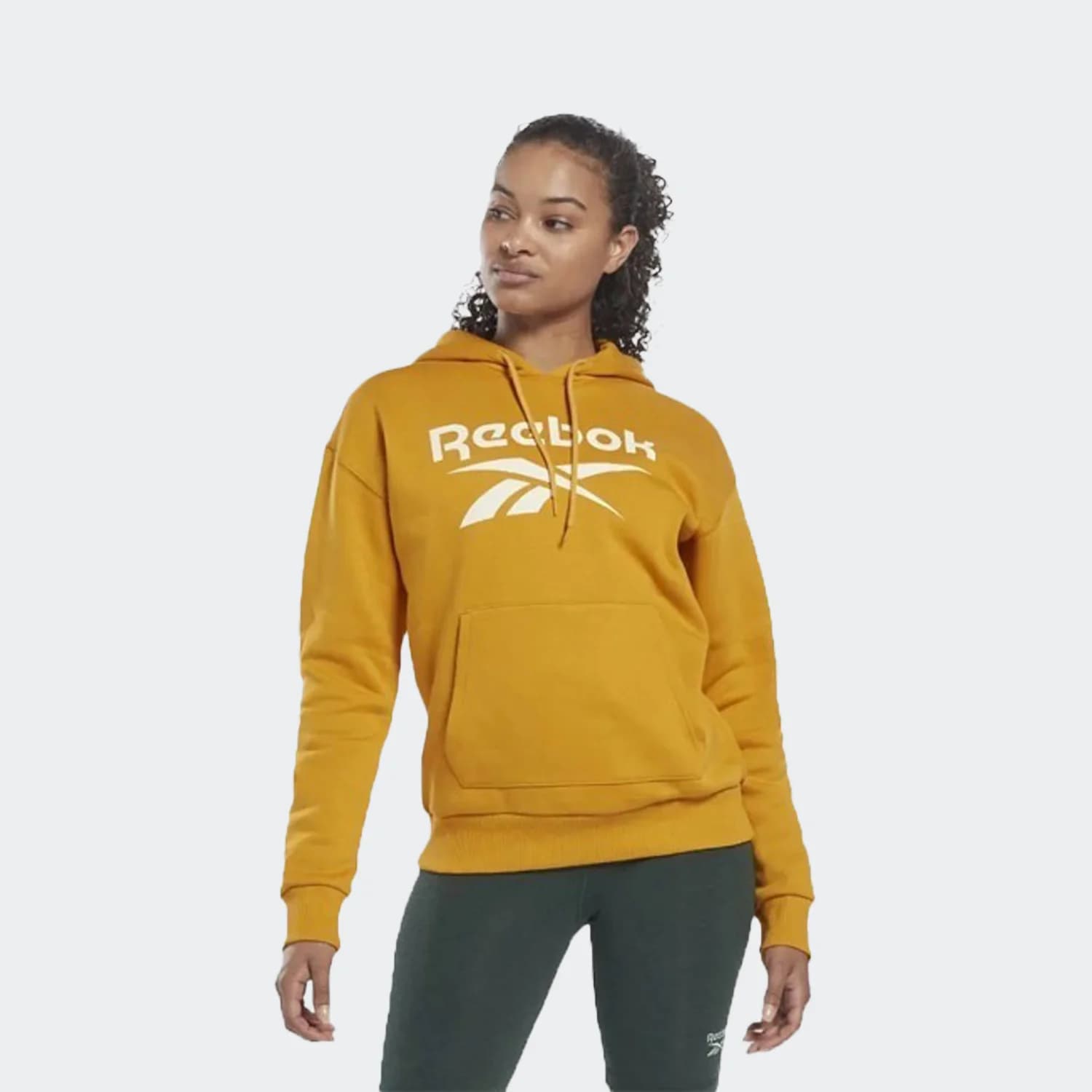 هودی زنانه ریباک مدل reebok identity logo fleece pullover hoodie — تصویر ۲