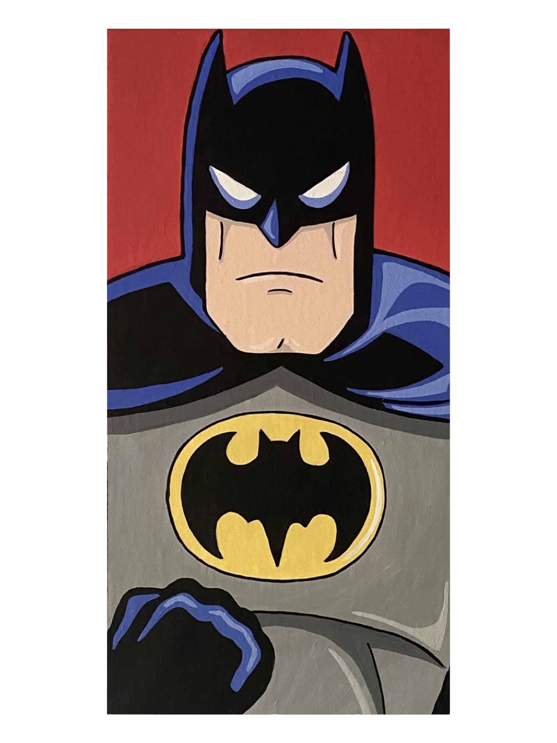🦇 تابلو نقاشی پاپآرت بتمن (Batman) | اثر دستساز یوهولند