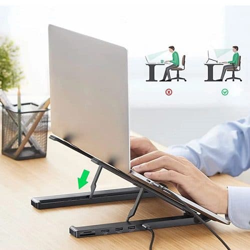 هاب 6 پورت و پایه نگهدارنده لپ تاپ یوگرین مدل CM359-80551 — تصویر ۶