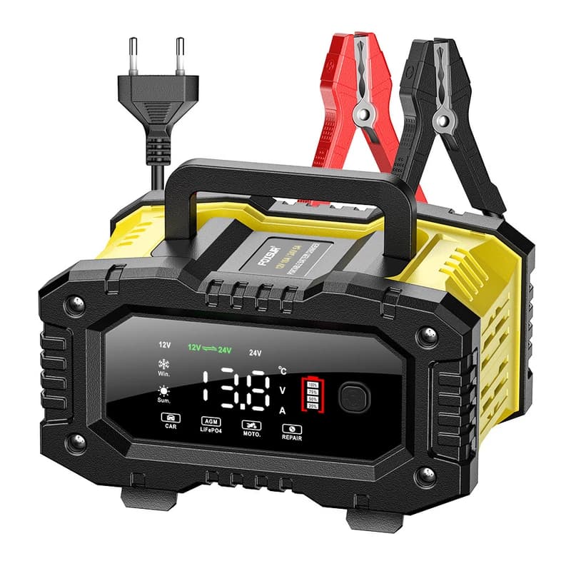 شارژر چند منظوره هوشمند باتری موتورسیکلت و خودرو فاکسور FOXSUR مدل 12V10A-24V5A — تصویر ۲