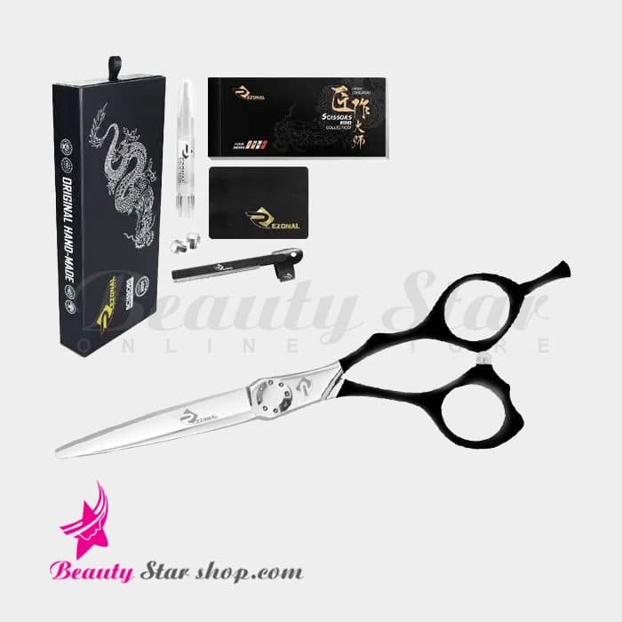 قیچی کوتاهی و کات مو پریمیوم دسته تفلون رزونال مدل P-760 سایز 6.5 اینچ — تصویر ۲