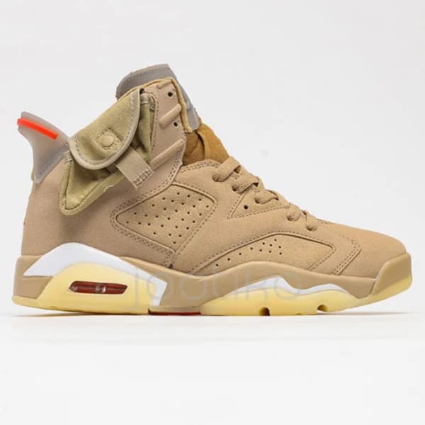 جردن 6 تراویس اسکات خاکی Jordan 6 Retro Travis Scott British Khaki — تصویر ۳
