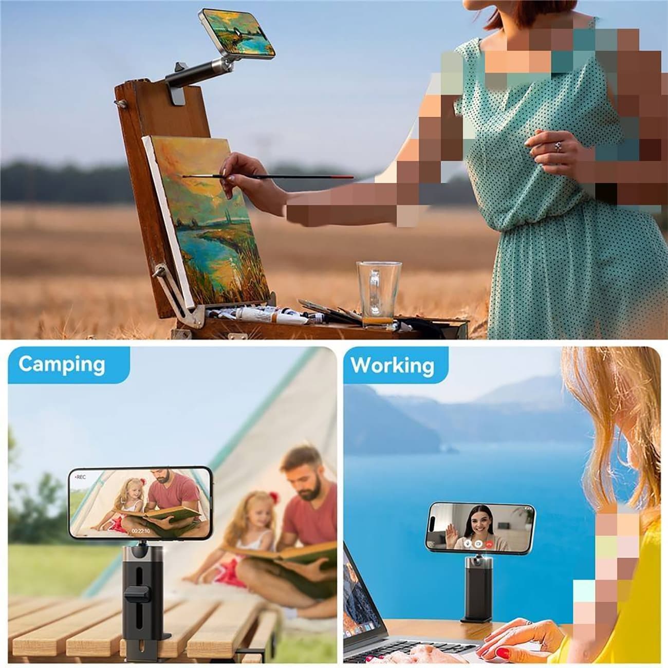 هولدر موبایل مگنتی جویروم JOYROOM مدل JR-ZS413 برای لبه میز و تخت — تصویر ۸