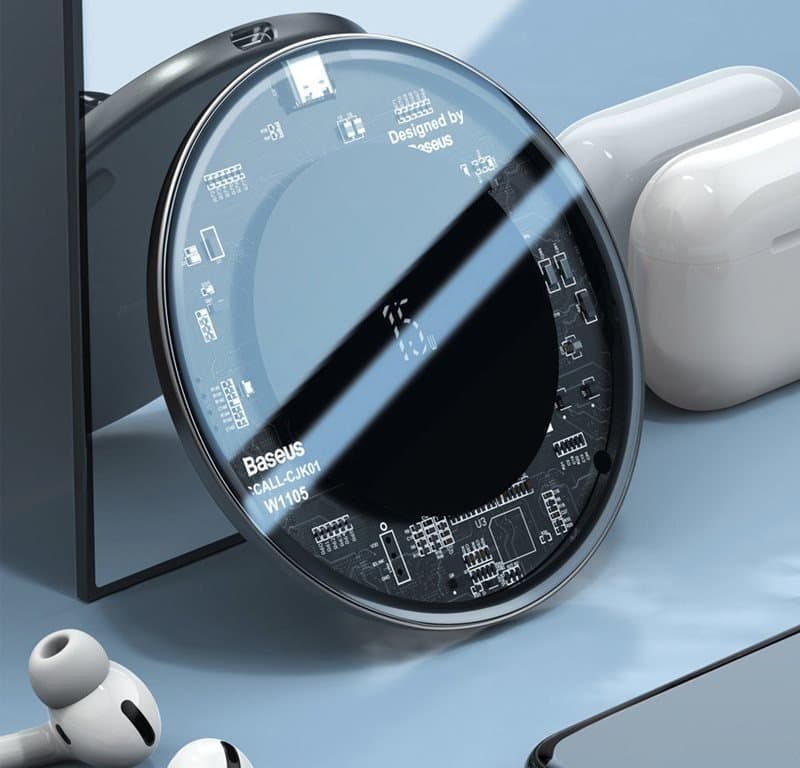 شارژر بیسیم بیسوس مدل Baseus Simple Wireless Charger Transparent WXJK-BA02 — تصویر ۳