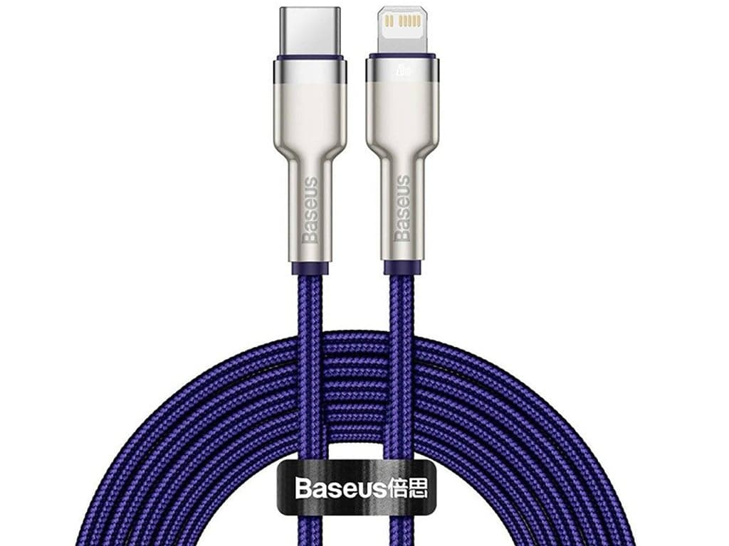 کابل شارژ سریع تایپسی به لایتنینگ 2 متری بیسوس Baseus Cafule Series Metal Data Cable Type-C to iP PD 20W CATLJK-B01 — تصویر ۴