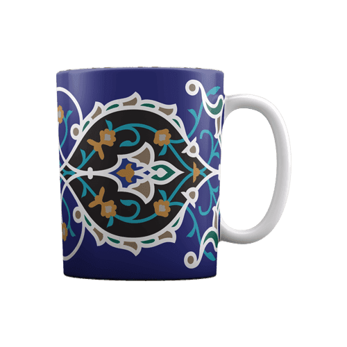 لیوان سرامیکی طرح کاشی