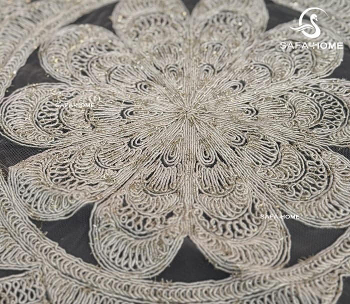 رومیزی قیطان مربع 3 تکه طرح رویال — تصویر ۶