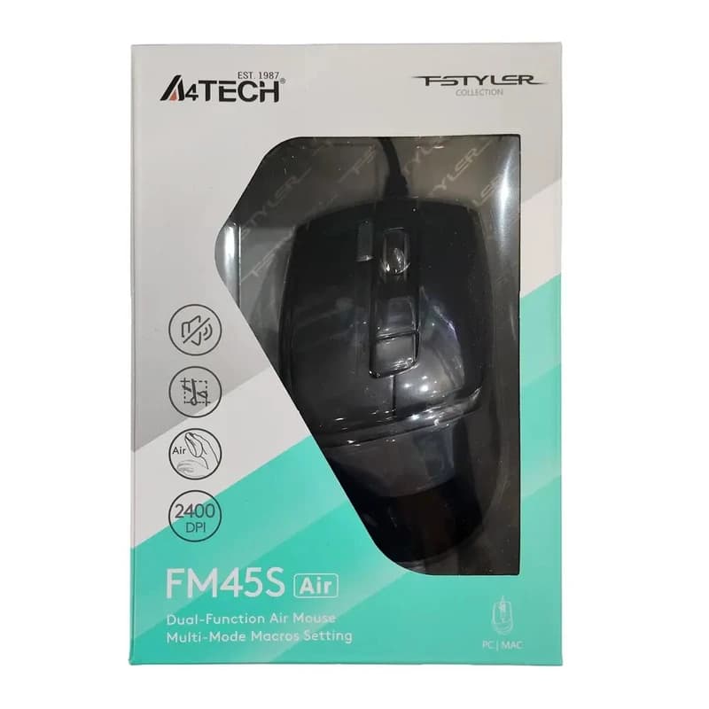 ماوس ای فورتک مدل FM45S Air با سیم بی صدا — تصویر ۳