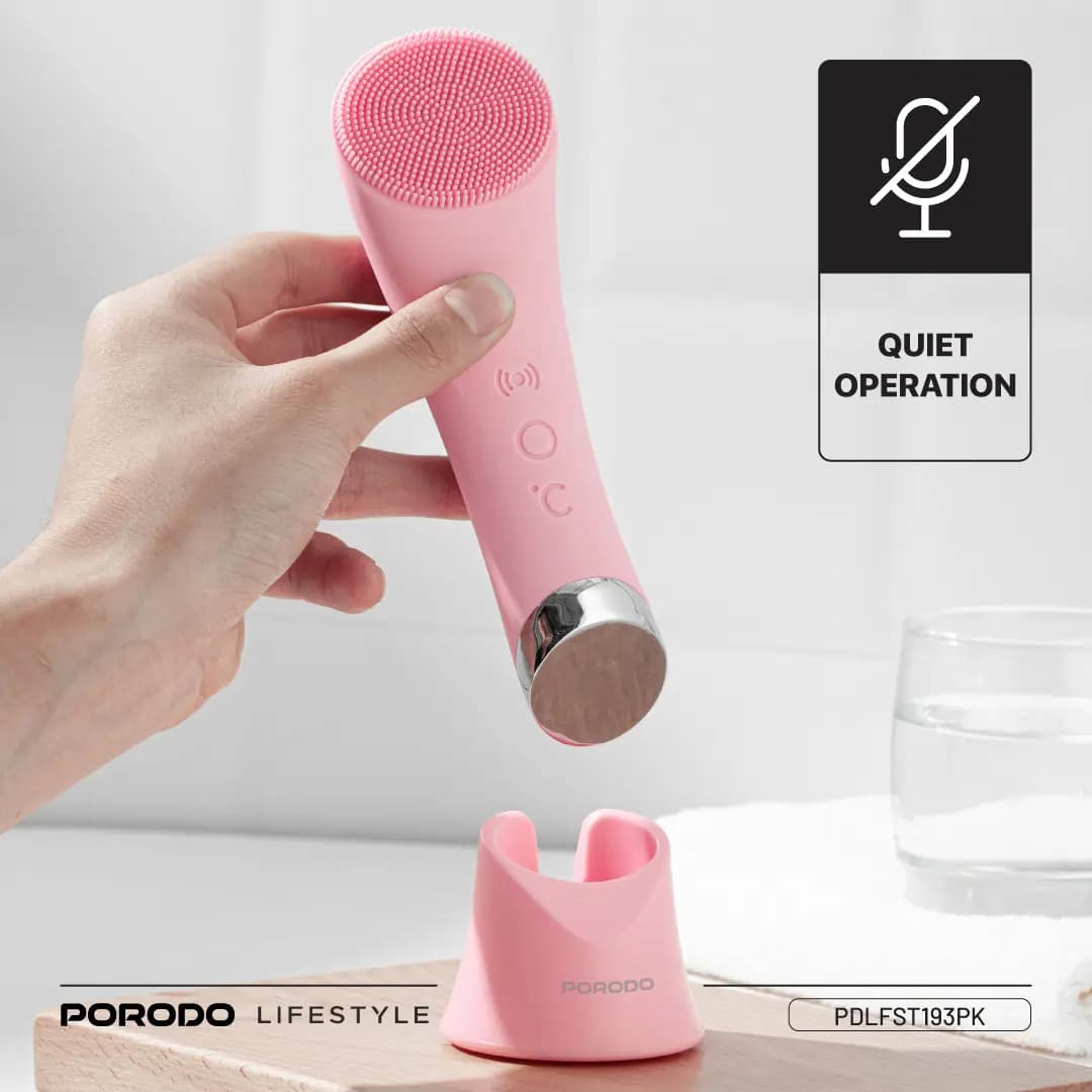 براش پاک کننده صورت شارژی پرودو مدل Porodo Lifestyle Sonic Vibration Facial Cleansing Brush (PDLFST193PK) — تصویر ۸