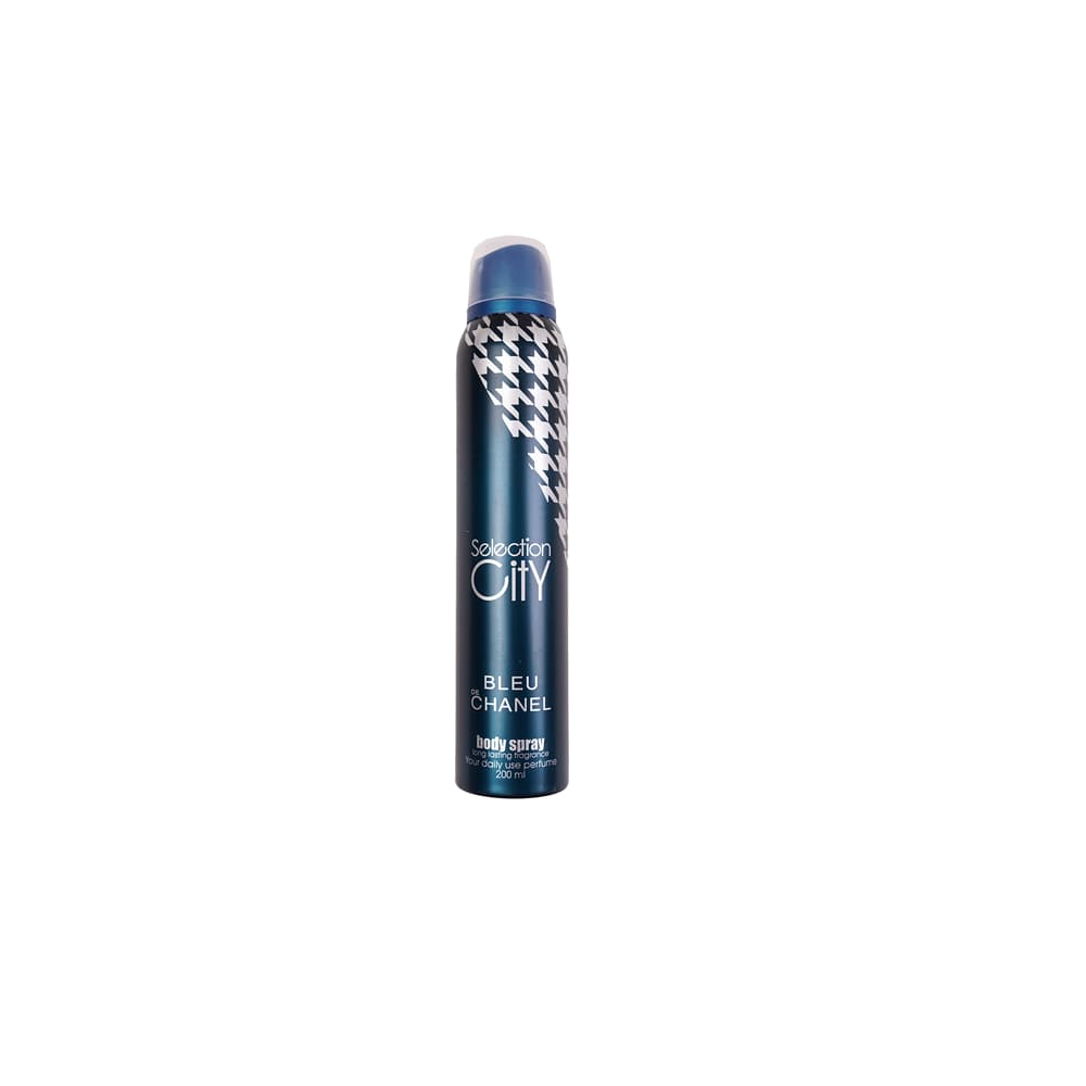 اسپری خوشبوکننده بدن مردانه سلکشن سیتی مدل Blue Chanel حجم 200 میلی لیتر — تصویر ۲