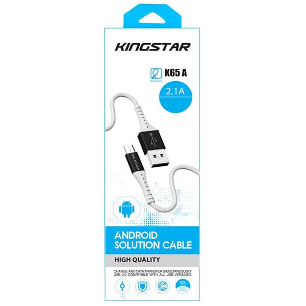 کابل شارژ 1.1 متری Micro USB کینگ استار K65 A — تصویر ۳