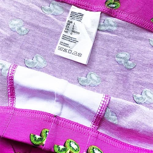 شورت مردانه پادار H&M اورجینال طرح کیوی زمینه صورتی — تصویر ۳