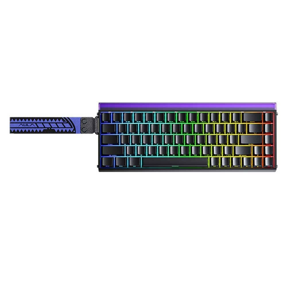 کیبورد گیمینگ مکانیکال AULA Hero 68 ( رنگ کلید مشکی Lighthouse Keycaps ) سوییچ JADE KING MAGNETIC