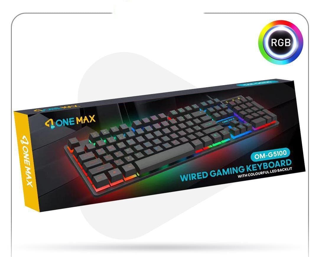 کیبورد سیمی گیمینگ RGB برند One Max مدل G5100