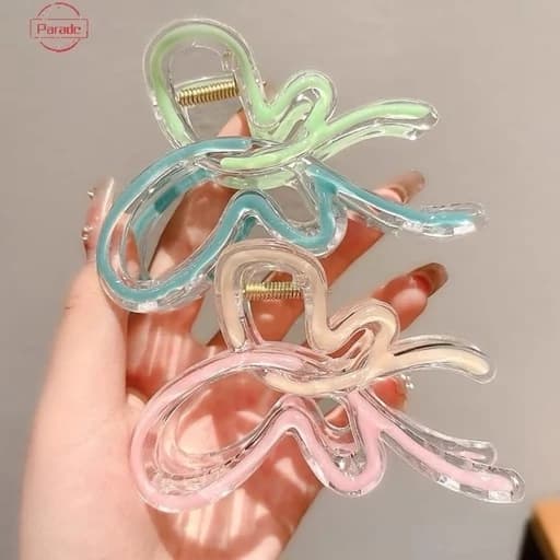 کیلیپس کره ای پروانه وارداتی سایز بزرگ فانتزی کیوت زنانه گیره مو دخترانه کلیپس پاپیونی پروانه پرنسسی
