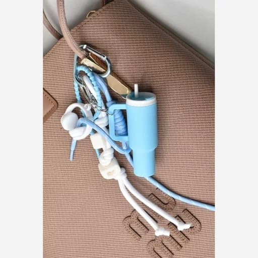 چارم بگ و فونچارم کیف پینترستی کیوت فانتزی مناسب کادو هدیه استایل روزمره جاکلیدی جاسویچی — تصویر ۷