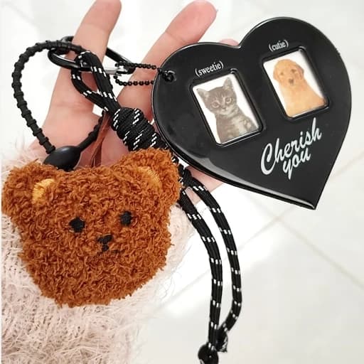 چارم بگ و فونچارم کیف پینترستی کیوت فانتزی مناسب کادو هدیه استایل روزمره جاکلیدی جاسویچی — تصویر ۹