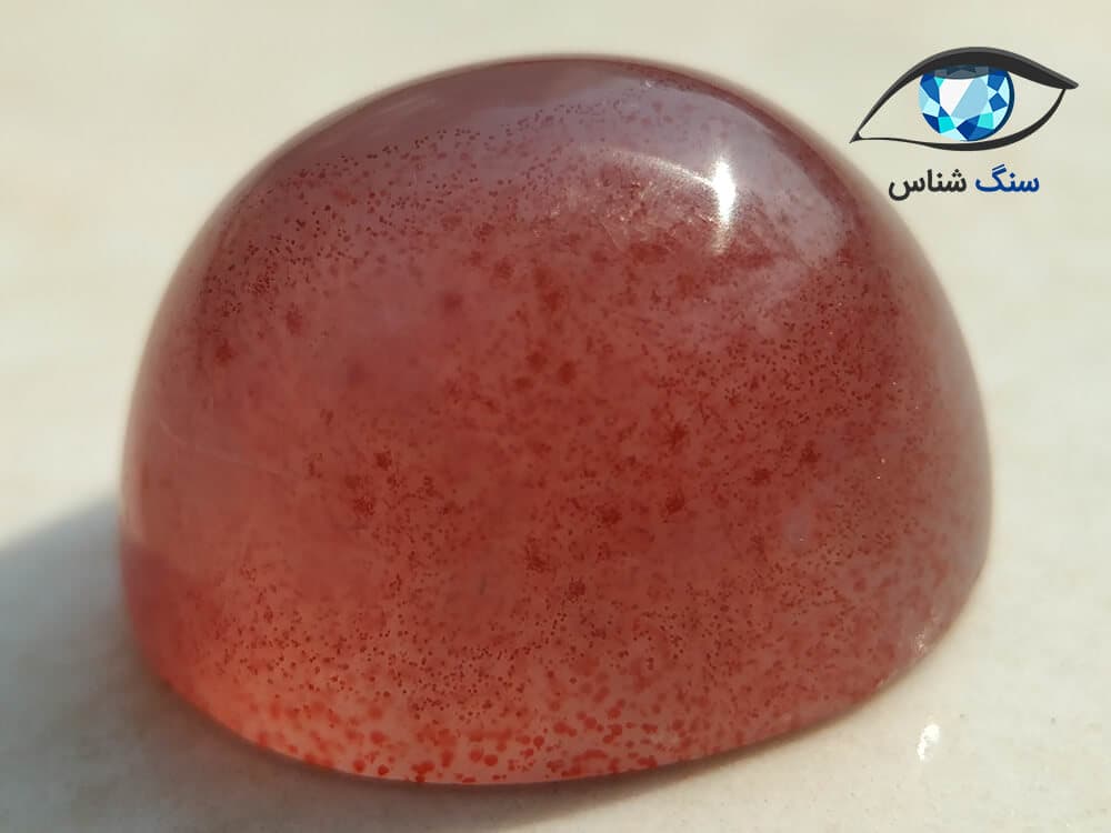 عقیق سرخ کمرنگ درشت 8 گرم — تصویر ۲