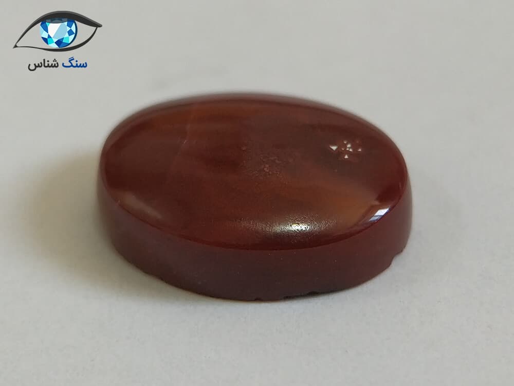 نگین عقیق قرمز جگری خور 1.1 گرم — تصویر ۳