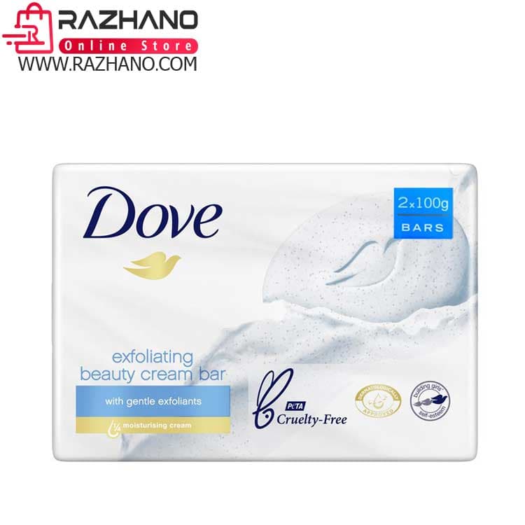 صابون لایه بردار داو مدل GENTLE EXFOLIATING بسته 2 عددی