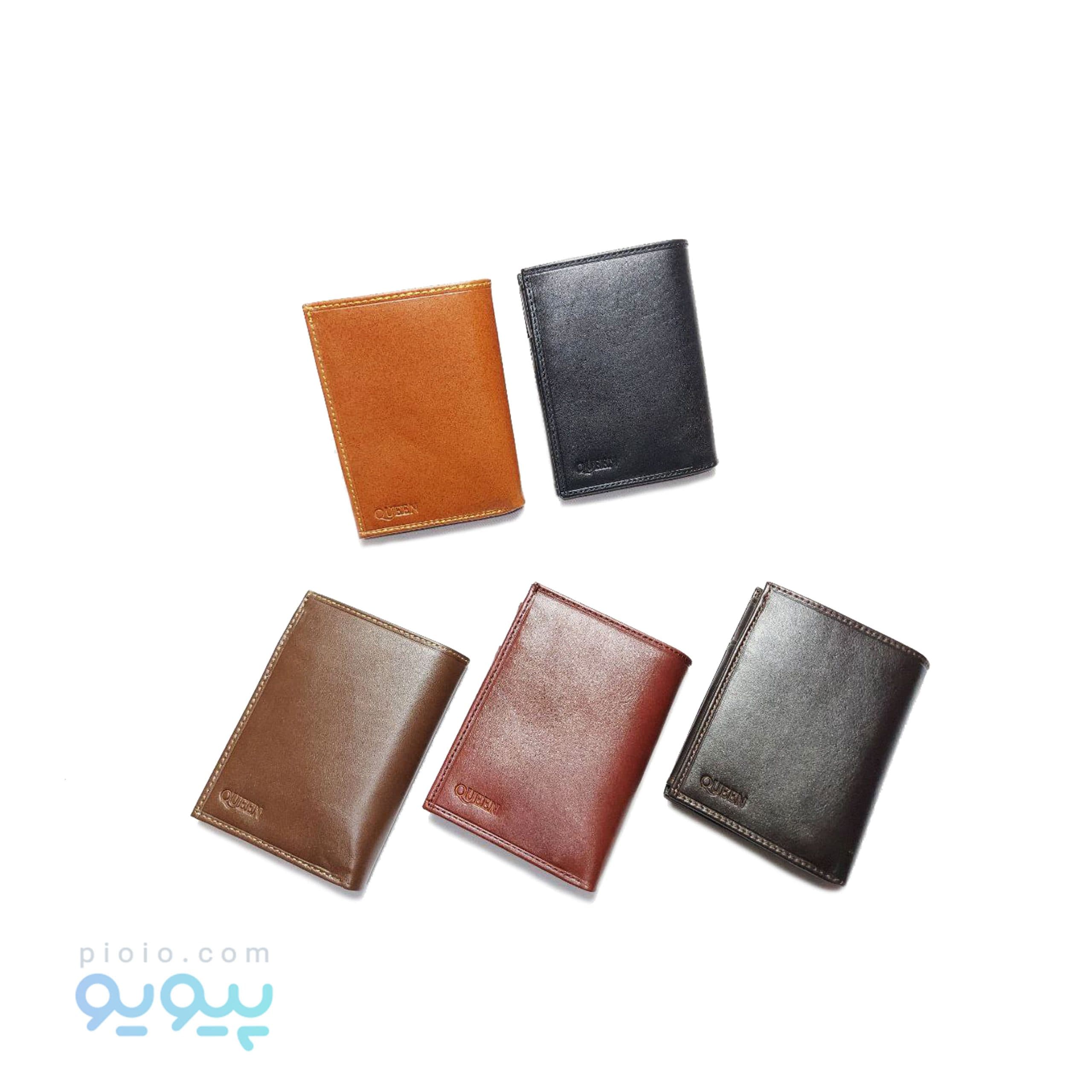 کیف پول نیم کتی چرم گاوی برگه کنار کد 61067 تک و عمده