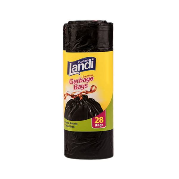 کیسه زباله لندی بنددار 28 تا کوچک (45*50) در بسته 24 عددی
