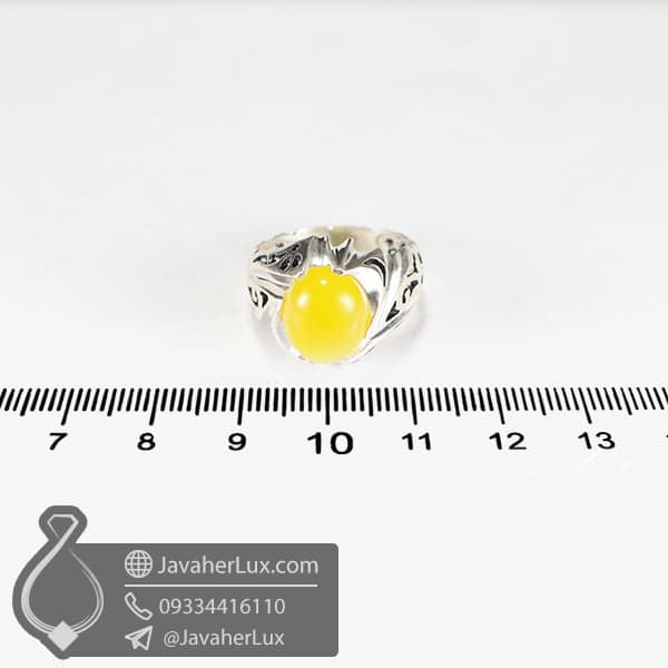 انگشتر نقره مردانه شرف الشمس مدل زریر _ کد : 100555 — تصویر ۵