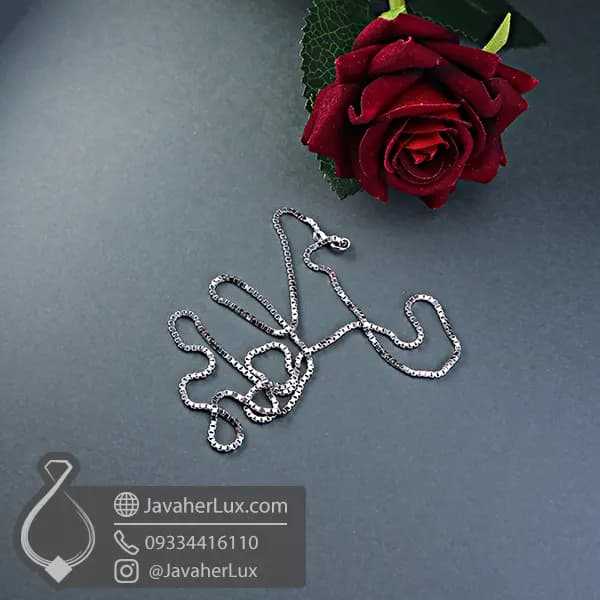 زنجیر نقره ونیزی 60 سانتیمتری _ کد : 100535
