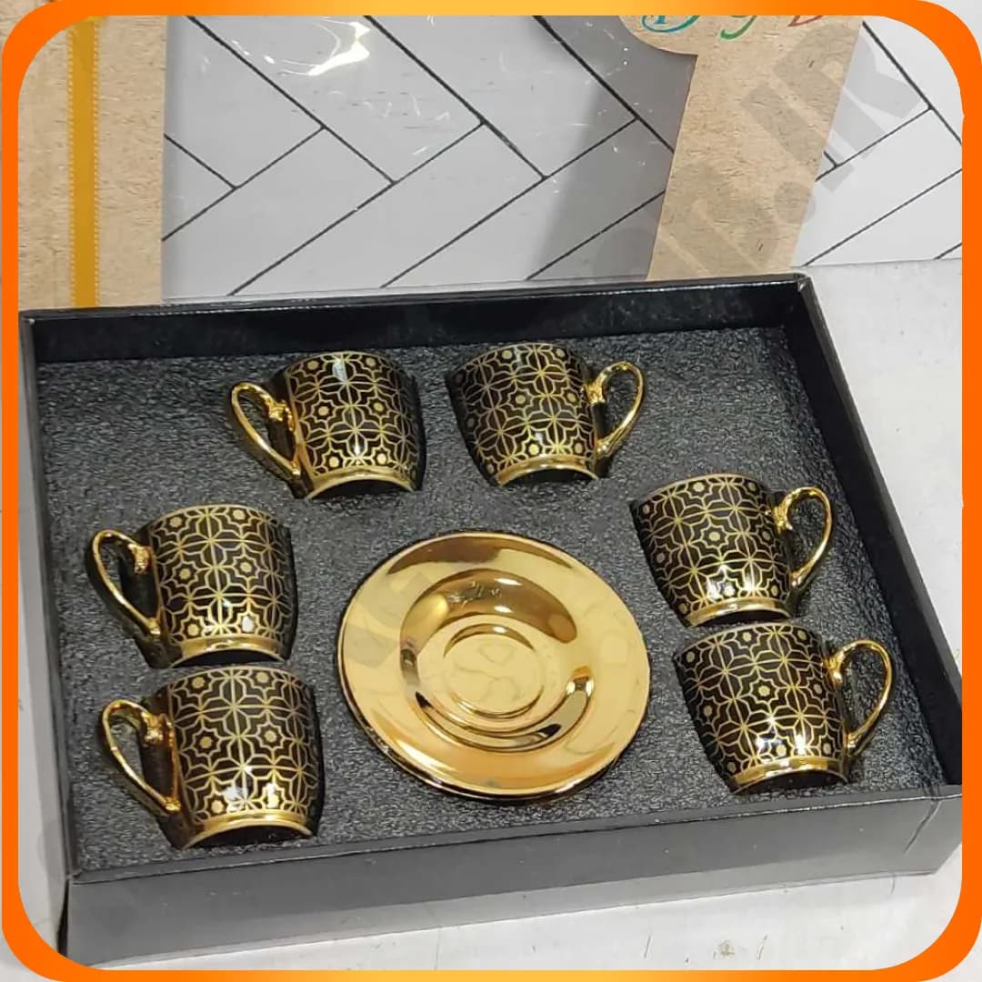 ست فنجان نعلبکی طرح سنتی سرامیکی 32-827 بلینا