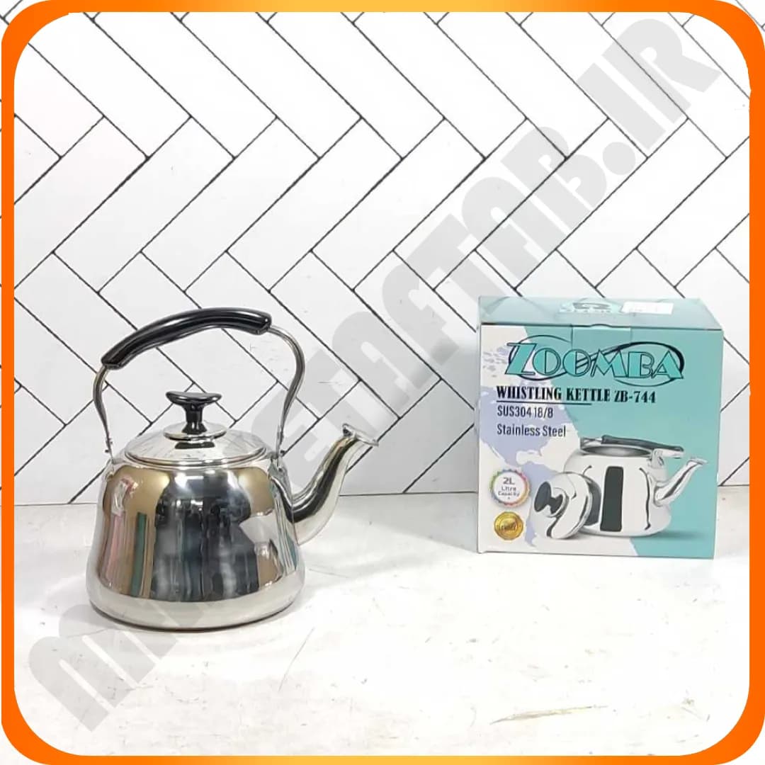 کتری سوتی 2 لیتری فیلتر دار ZB-744 استیل زومبا — تصویر ۲