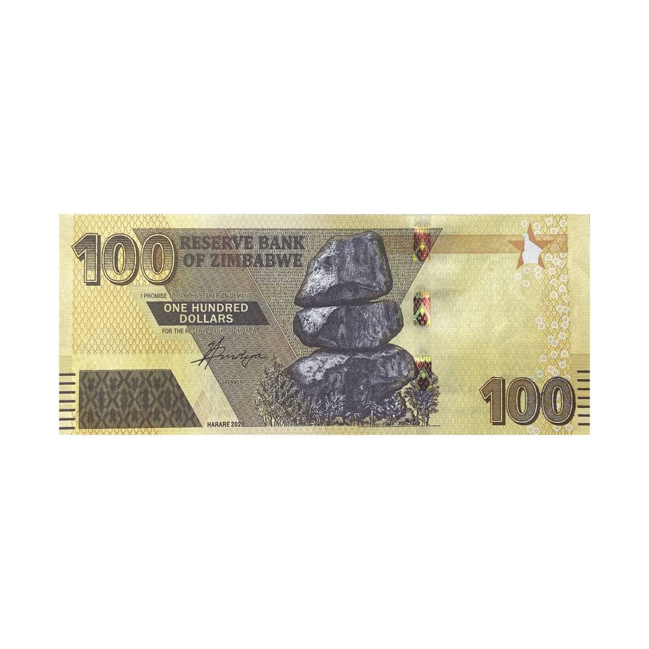 اسکناس 100 دلار زیمباوه