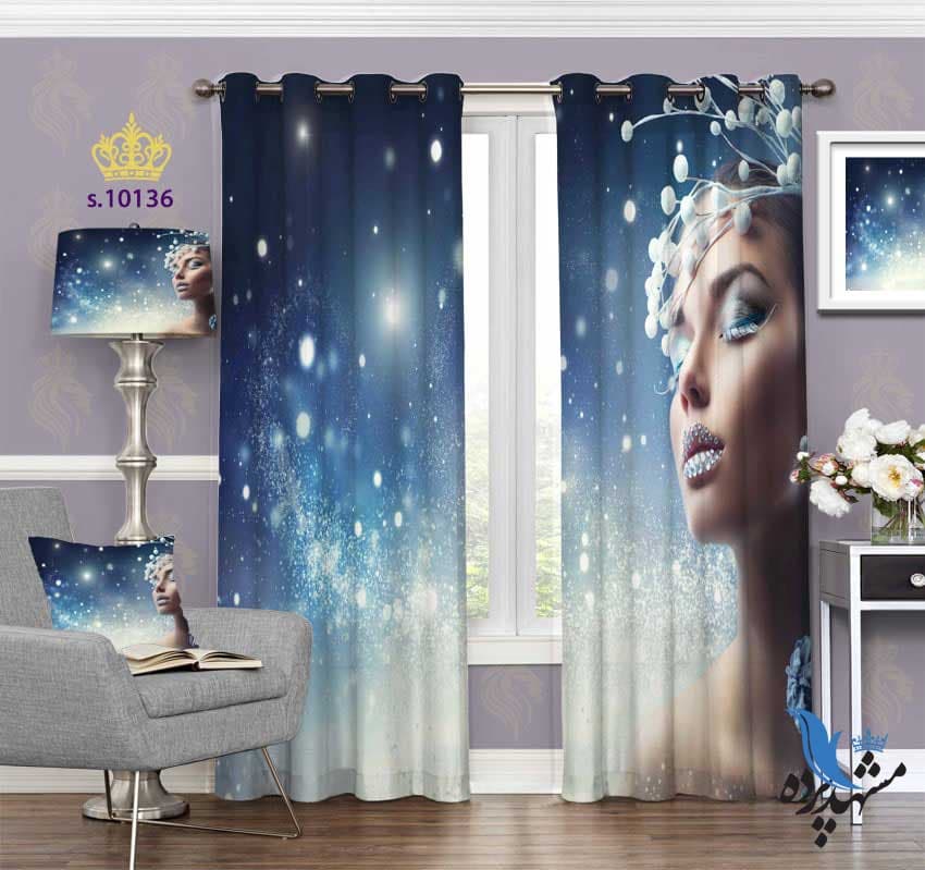 پرده پانچ چهره طرح فانتزی S10136