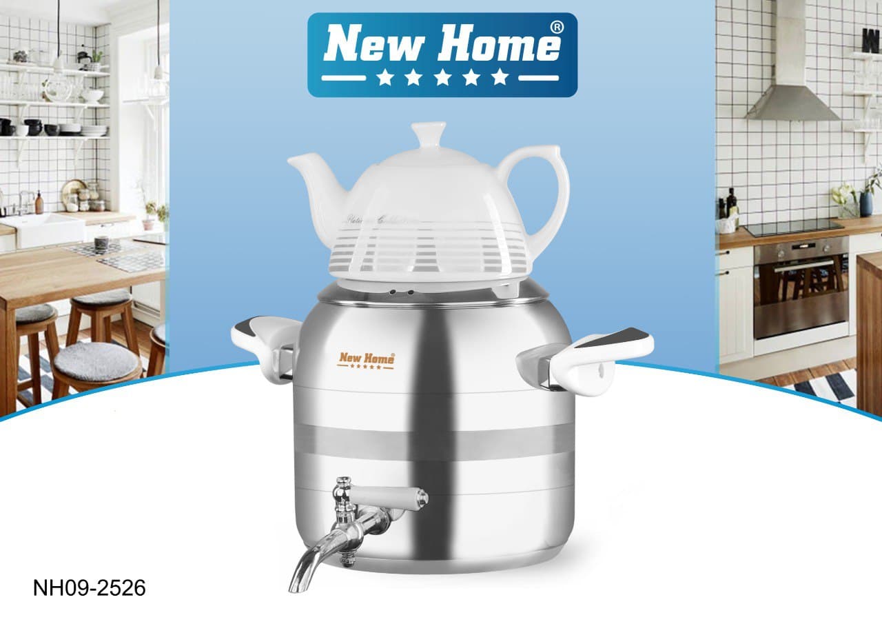 کتری و قوری استیل کف چدن نیوهوم مدل NH09-2526 — تصویر ۲
