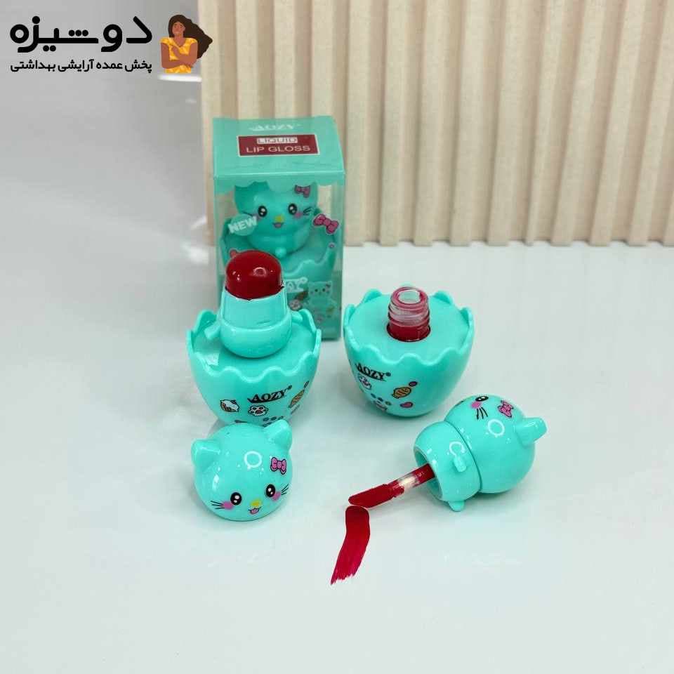 رژ لب جامد و مایع AL041 دوطرفه گربه AOZY — تصویر ۹