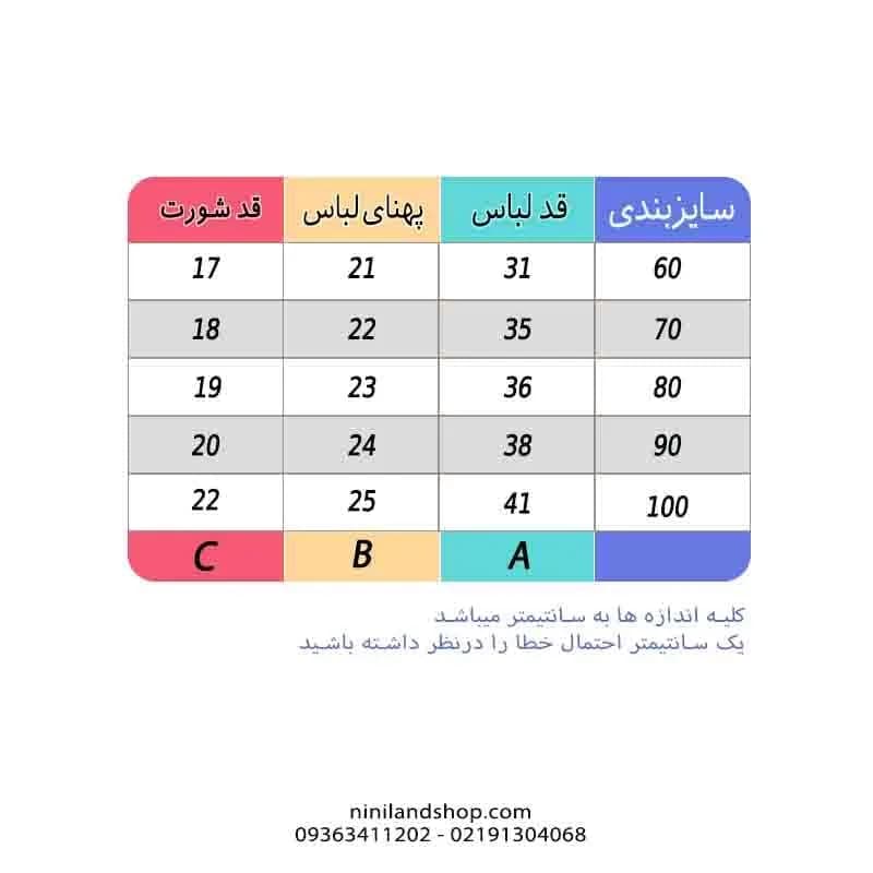 ست بادی و شورت نوزادی با هد طرح هلن — تصویر ۲