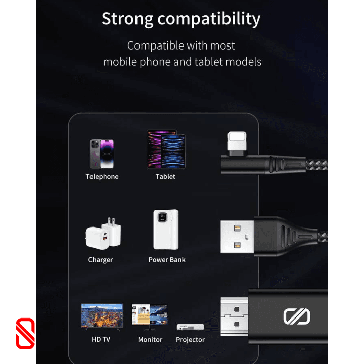 كابل HDMI برندSLICTO لایتنینگ — تصویر ۶