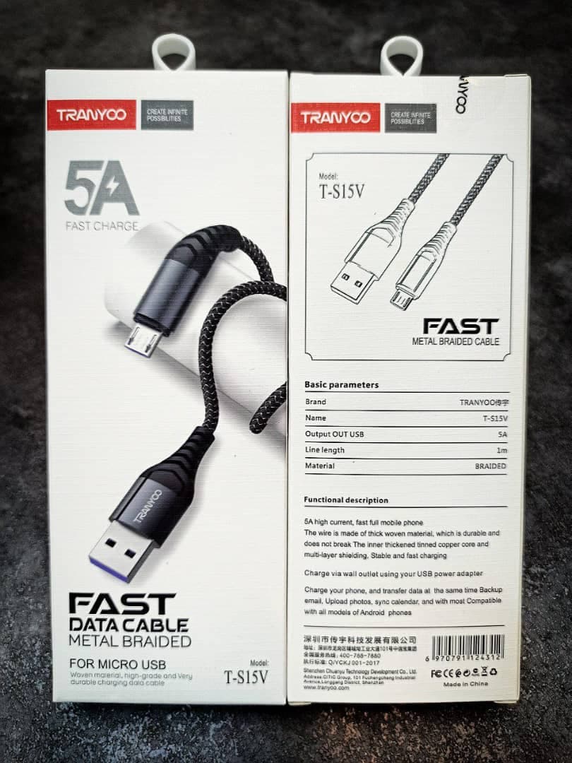 کابل شارژ برند TRANYOO مدل S15V