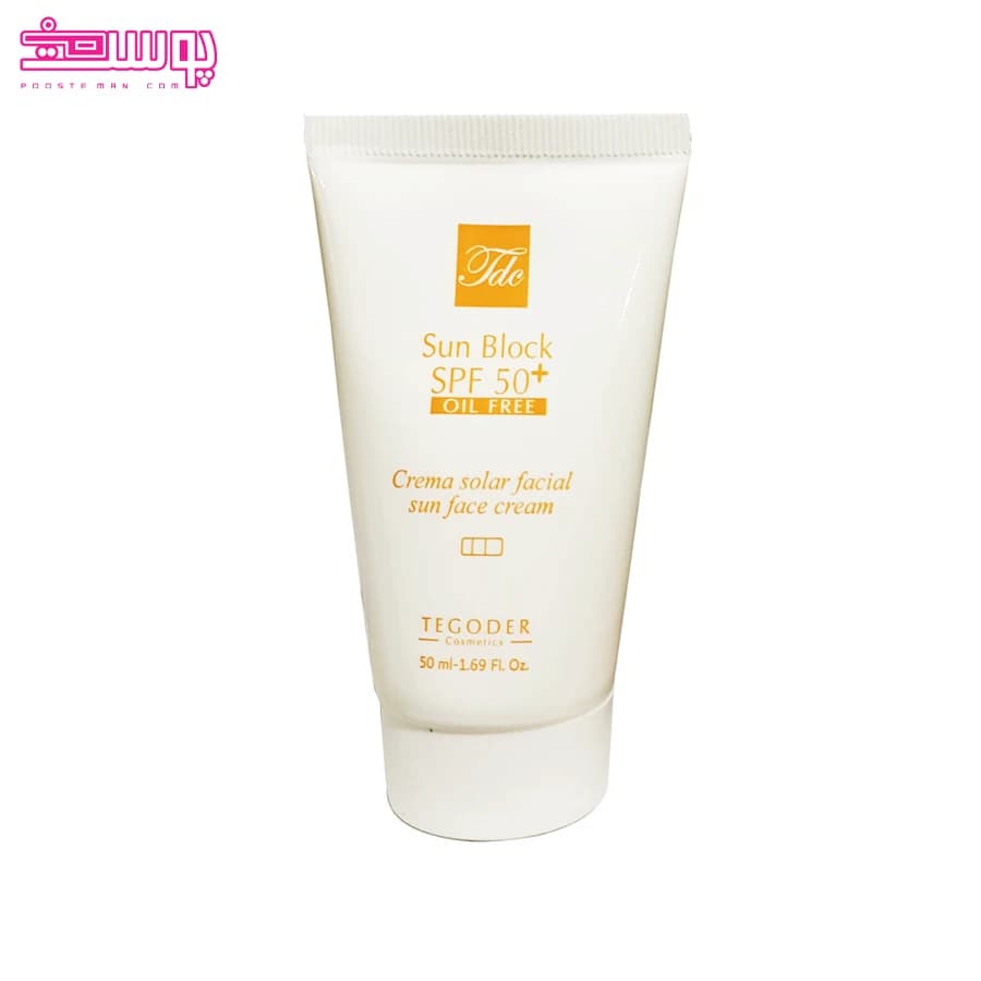 کرم ضدآفتاب بی رنگ پوست چرب تگودر SPF50 — تصویر ۳