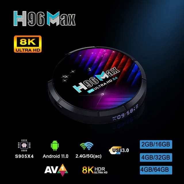 اندروید باکس اچ96 مدل MAX X4 8k 4.64GB — تصویر ۷