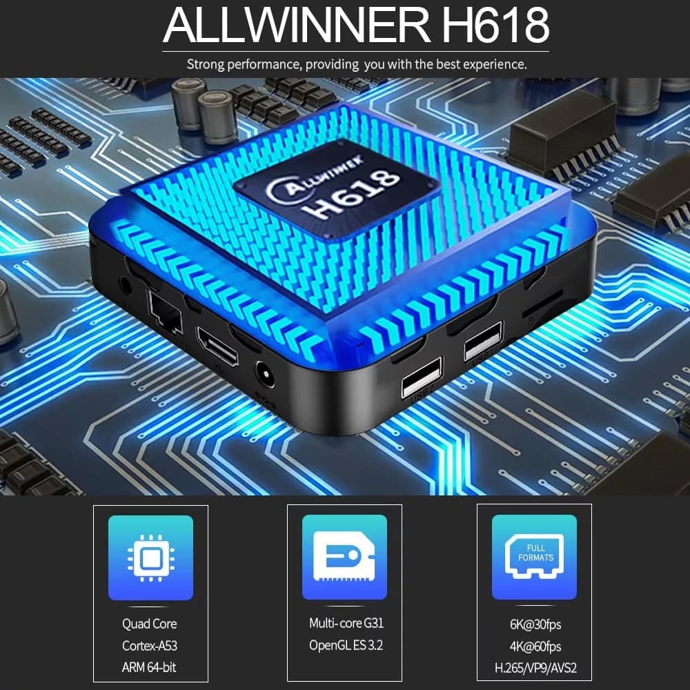 اندروید باکس مدل T95 MAX H618 4/32GB — تصویر ۳