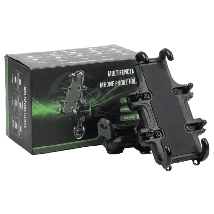 هولدر موبایل آنتی شوک دار رو فرمانی موتورسیکلت مدل L1-X1 BLACK