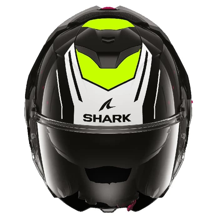 کلاه کاسکت فول متحرک SHARK مدل OXO RYDGER BLACK WHITE YELLOW — تصویر ۵