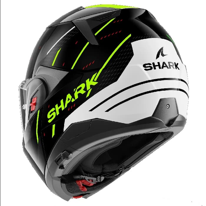کلاه کاسکت فول متحرک SHARK مدل OXO RYDGER BLACK WHITE YELLOW — تصویر ۶