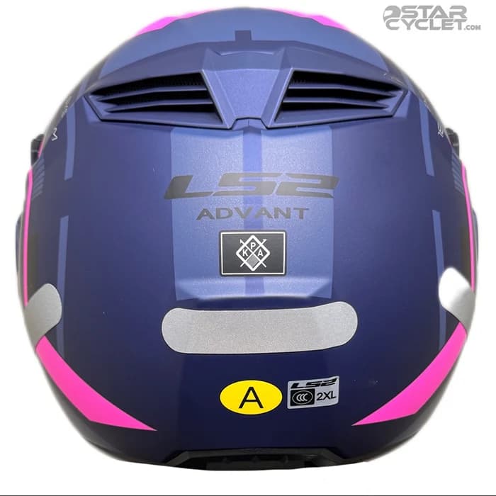 کلاه کاسکت فول متحرک ال اس 2 مدل ADVANT 906 MATT BLUE FLUO PINK — تصویر ۹