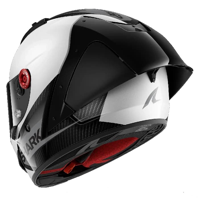 کلاه کاسکت فک ثابت شارک مدل AERON GP BLANK CARBON WHITE ANTHRACITE — تصویر ۴