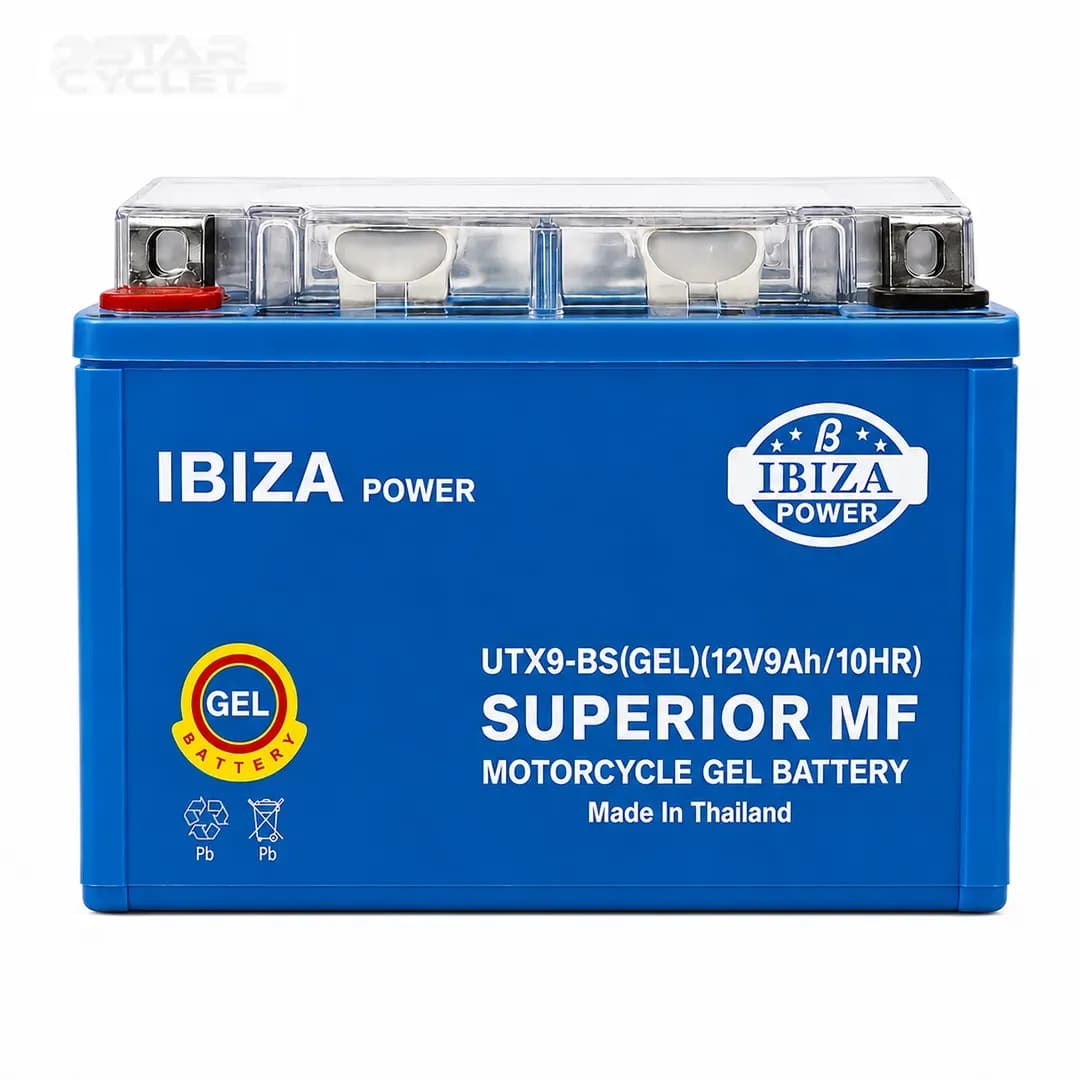 باتری IBIZA تایلندی 12v9Ah کوتاه — تصویر ۲